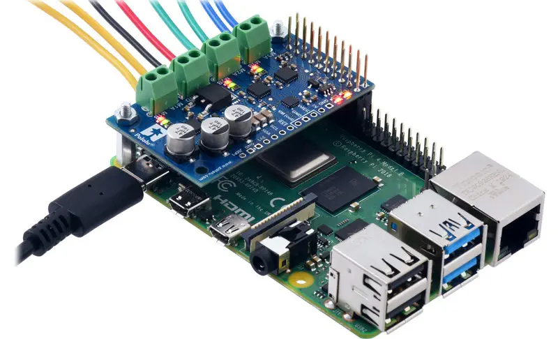 Controlador de Motor Triple Motoron M3H256 de Pololu para Raspberry Pi (c/ Conectores)