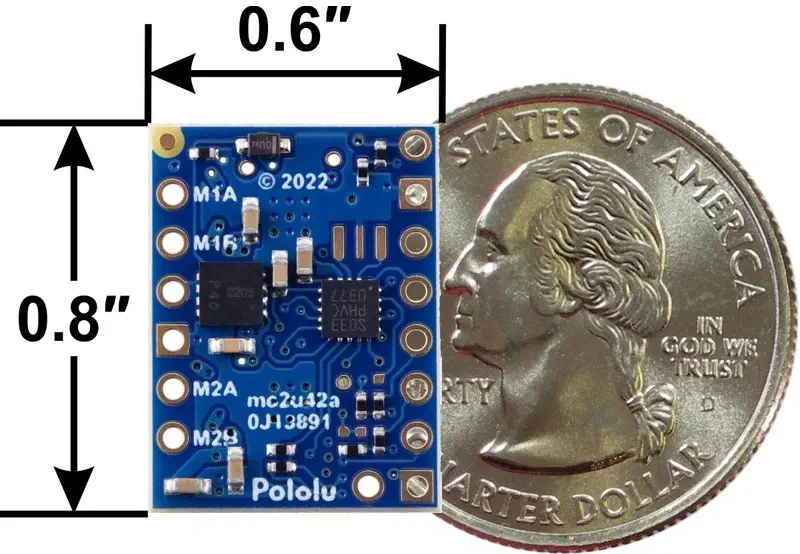 Controlador de Motor Dual I2C Motoron M2T256 de Pololu (Conector de Pines Soldado)