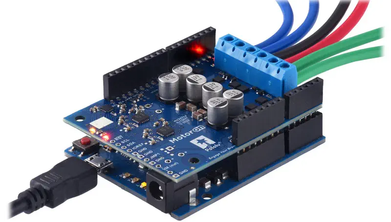 Shield Controlador de Motor de Alta Potencia Dual Motoron M2S18v18 para Arduino c/ Conectores