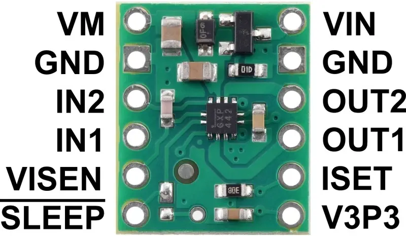 Portador de Controlador de Motor DC c/ Escobillas Individual MP6550 de Pololu