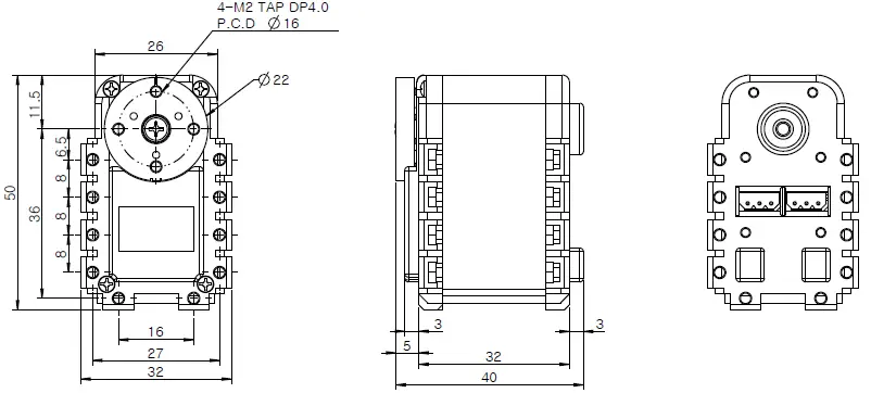 Servoactuador Inteligente AX-12A DYNAMIXEL de ROBOTIS (6 piezas)