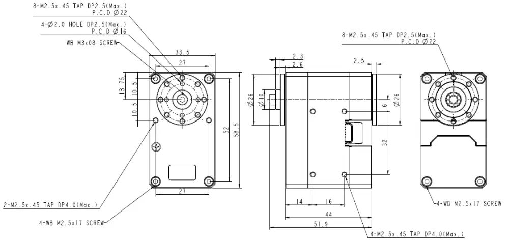 Servomoteur intelligent ROBOTIS DYNAMIXEL XM540-W270-T