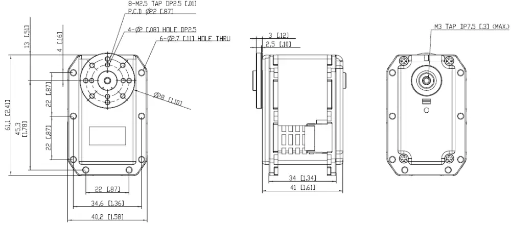 Servo Actuadores Inteligentes DYNAMIXEL MX-64R de ROBOTIS (6x)