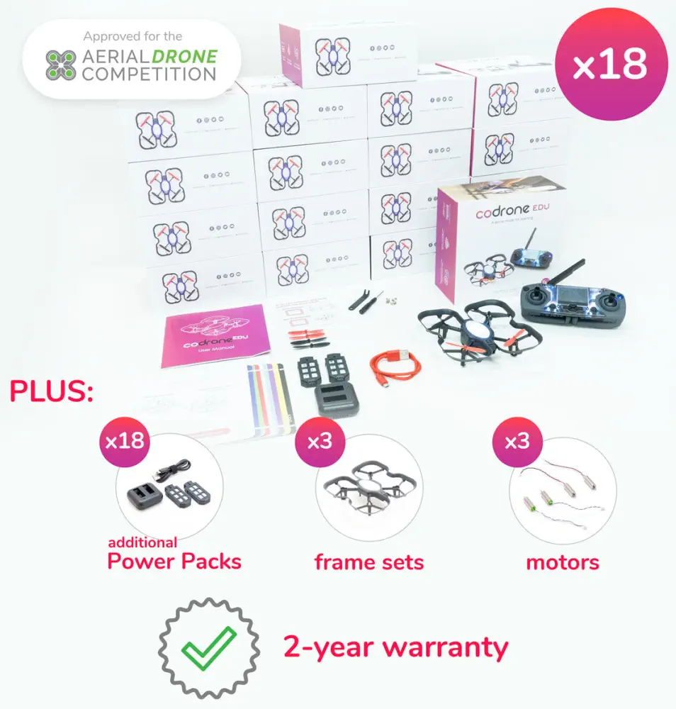 CoDrone EDU Classroom 18 Pack - Dimensions