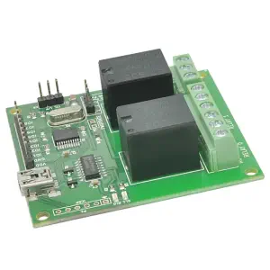 Módulo de Relé USB de 2 canales Numato c/ Fuente de Alimentación Externa