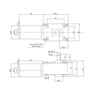 5840 3650 24V 80RPM High Torque Worm Gear Motor