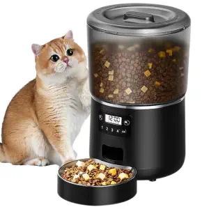 ATEAGO P4 Automatic Pet Feeding Robot Auto Pet Food Dispenser Robot Auto Pet Feeder