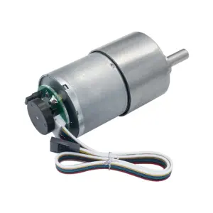 37Dx56.5L mm 12V 59RPM Metal Brushed Geared Motor w/ Encoder