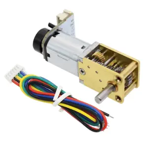 Micro DC Worm Gear Motor w/ Encoder - 3V 45RPM