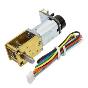 Micro DC Worm Gear Motor w/ Encoder - 3V 45RPM