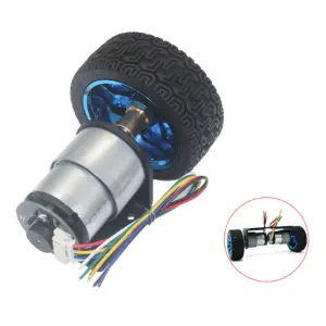 24V 37D Metal Gearmotor w/ 11PPR Encoder & 80D Wheel Kits - 107RPM