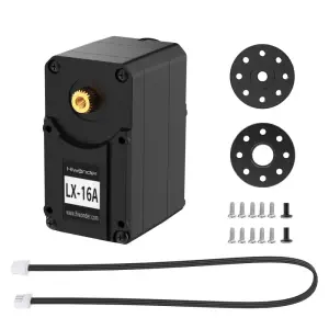 Hiwonder LX-16A Full Metal Gear Serial Bus Servo with Real-Time Feedback Function for RC Robot (Control Angle 240)