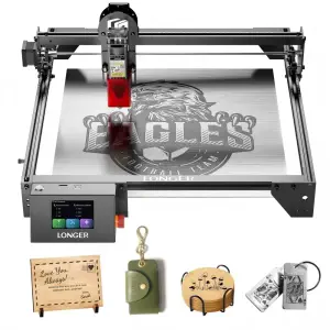 LONGER RAY5 10W Laser Engraver, 0.06x0.06mm Laser Spot, Touch Screen, Offline Carving, 32-Bit Chipset, WiFi Connection, Working Area 400x400mm