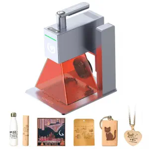 LONGER Nano 6W Portable Laser Engraver, Diode Lasers with FAC, 5000mm/s Ultra-Fast Speed, 0.05mm Precision, LightBurn & LaserGRBL, LaserBurn APP Operation, 6mm Wood Cutting, 100*100mm