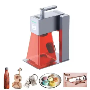 LONGER Nano Pro 12W Smart Laser Engraver, Two Diode Lasers with FAC, 5000mm/s Ultra-Fast Speed, 0.02mm Precision with Field Lens, LightBurn & LaserGRBL, LaserBurn APP Operation, 10mm Wood Cutting, 100*100mm