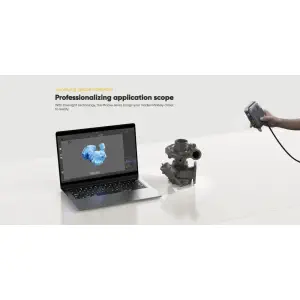 Moose Lite 3DMakerpro 3D Scanner for 3D Printing, Handheld 3D Printer Scanner 0.05mm Precision, 10FPS Scanning Speed for Medium Object, Support for Android/iOS/Win/MacOS