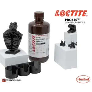 Resina Negra Henkel LOCTITE 3D Pro410 HDT70 Fotopolímero de Alta Velocidad y Alta Resolución - 1kg