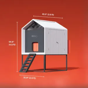 Smart Coop All-in-One Chicken Bundle – Predator-Proof All-Weather Chicken Coop with Dual Smart Cameras, Automatic Door, Solar Kit, All-Weather Tarp for 4-6 Chickens