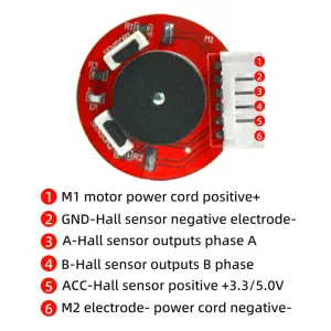 Hall Encoder Geared Motor DC 12V AB Bi-Phase Incremental Magnetic Hall Encoders High-Speed Geared Motor for DIY Projects