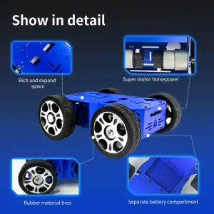 XiaoR GEEK Smart Robot Chassis Ackerman Chassis Track Robotic Platform for Jetson Nano Raspberry pi 5 4B Arduino DIY Projects Teens Adults
