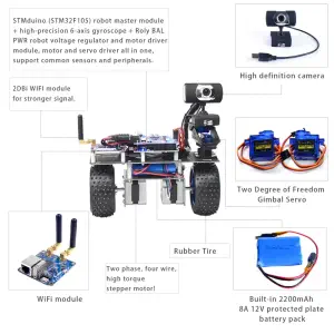 XiaoR GEEK STM32 Self-balancing Programmable Robot Car WiFi Bluetooth Wireless Control