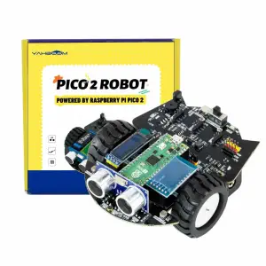 Yahboom Robot Car Kit for Raspberry Pico2 Board w/ Micropython App Control & Infrared Remote Control (Only English Manual)