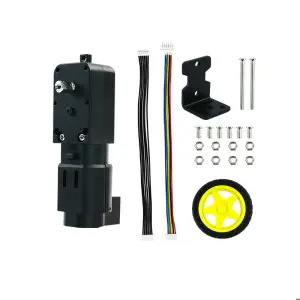 Yahboom Moteur TT DC à réduction de vitesse avec encodeur pour voiture intelligente DIY--Moteur+Support+Pneu