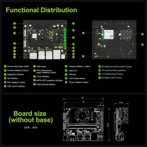 Jetson Orin NX Developer Kit 8GB RAM Super Version with NVIDIA Core Module for ROS AI Deep Learning--Mini PC Kit