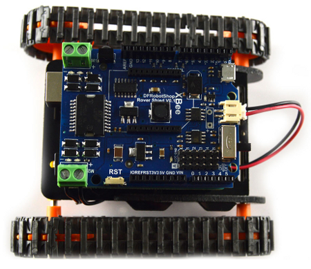 Mini DFRobotShop Rover Kit (Arduino Uno) - Klik om te vergroten