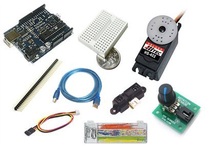 Kit de Experimentación RobotShop para Arduino (HS422, GP2Y0A02YK)