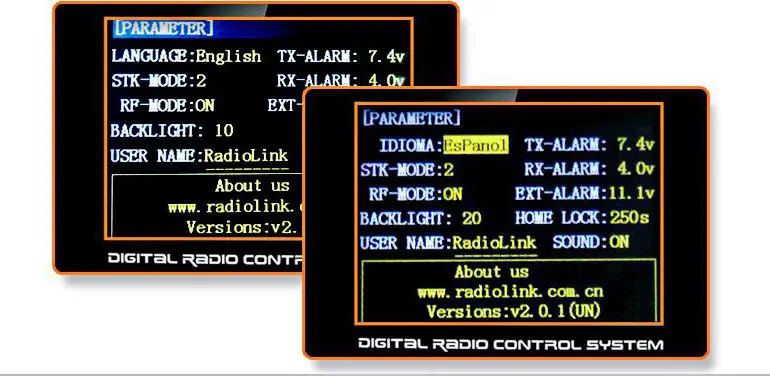 Transmisor AT9S PRO de 2,4 GHz y 12 CH c/ Receptor R9DS de 10 CH de RadioLink - Haga Clic para Ampliar