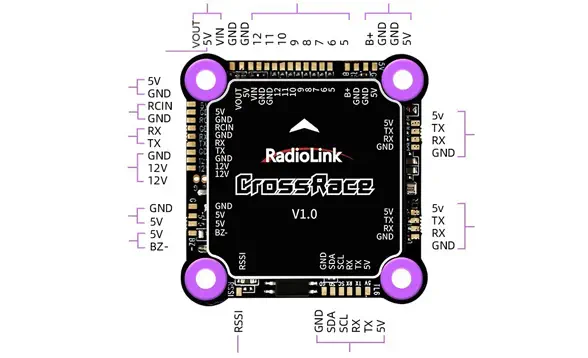 Radiolink CrossRace 12CH Vluchtcontroller (Compatibel met APM & Betaflight)