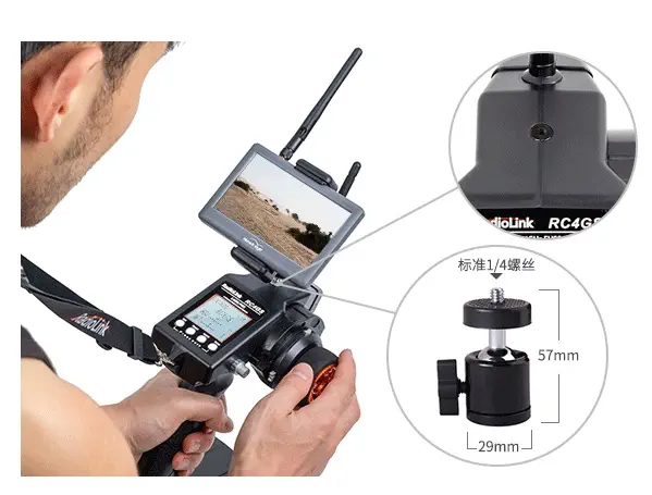 RadioLink RC4GS Transmitter With Dimensions - Dimensions