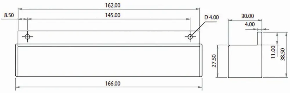 Sensor de Seguimiento Magnético MGSW1600 de RoboteQ con Ancho de 160mm, Resistente a los Golpes y Totalmente Metalizado- Haz click para ampliar