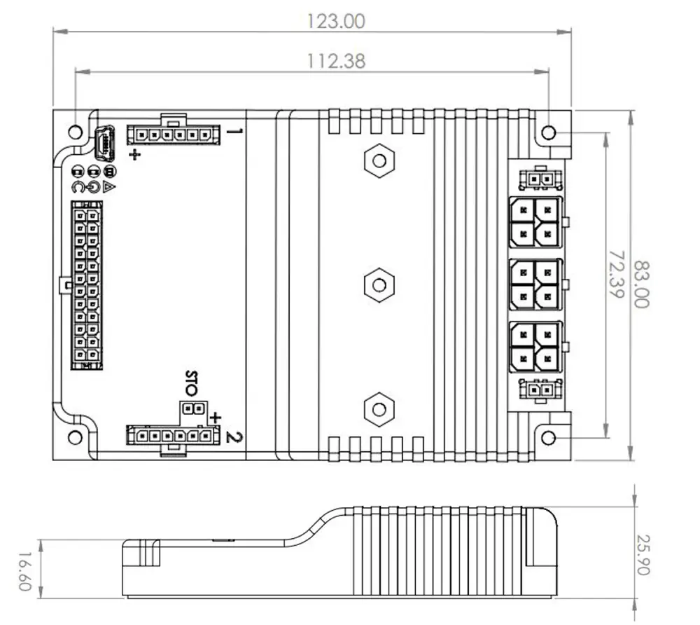 RoboteQ SBLMG2360TS Gen 4 Bürstenloser Gleichstrommotor-Controller 1x 30A & 60V