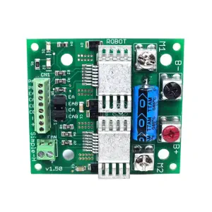 Robot Power Simple-H Contrôleur de Pont en H Double Canal 20A, 5-28V pour Logique 3-5V