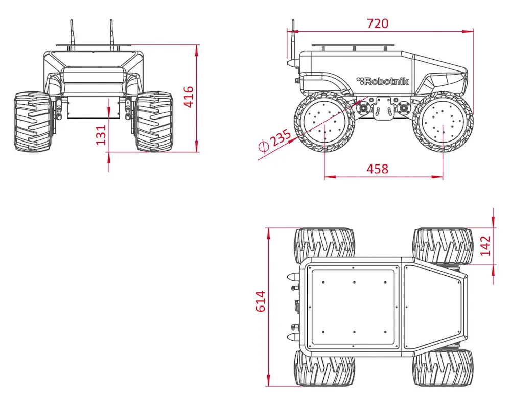 Robot autonome Summit XL 4WD - Cliquez pour agrandir