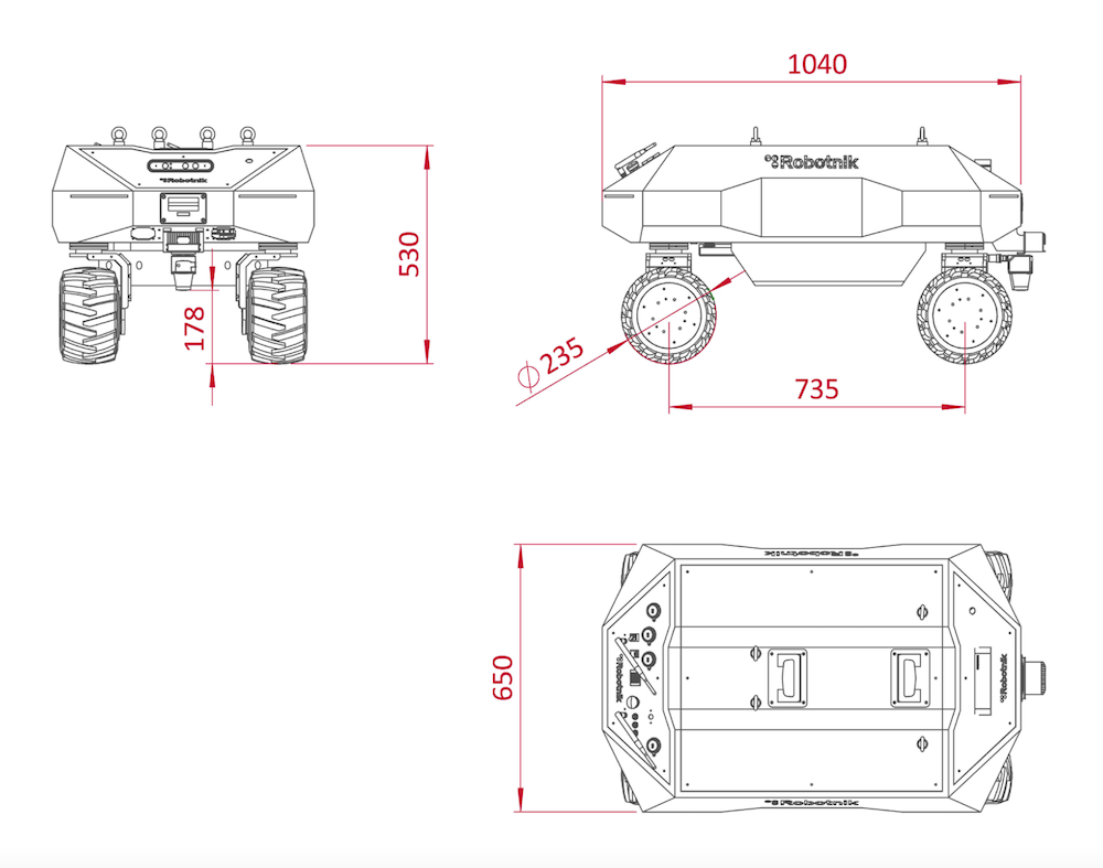 RB-Vogui 2WD Plateforme de recherche mobile avancée  - Cliquez pour agrandir