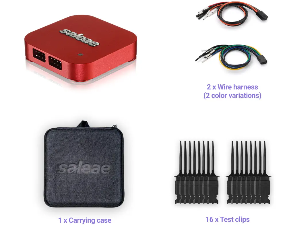 Saleae Logic 8 Logic Analyzer 8 Channels & 25MHz (Red)