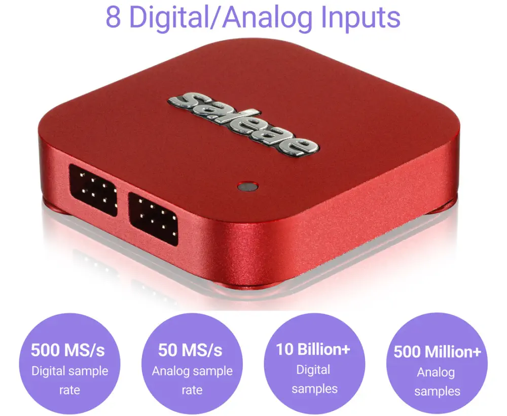 Saleae Logic Pro 8 Logic Analyzer 8 Channels & 100MHz (Red)