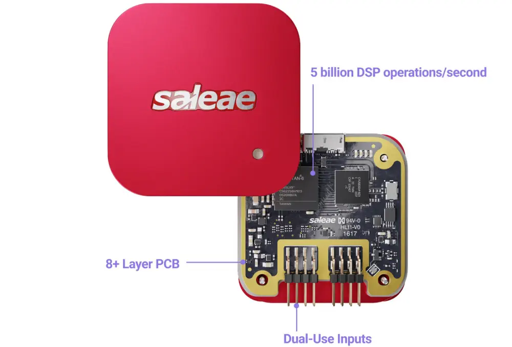 Analyseur Logique 8 Canaux 100MHz Saleae Logic 8 Pro (rouge)