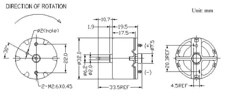 Motor DC de 6V RF500TB-14415 - Haga Clic para Ampliar