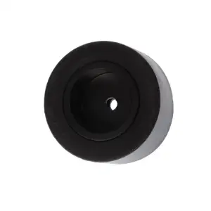 Grande Roue En Caoutchouc Avec Moyeu En Diamètre De 28 Mm Trou D'arbre De 3 Mm - Noir