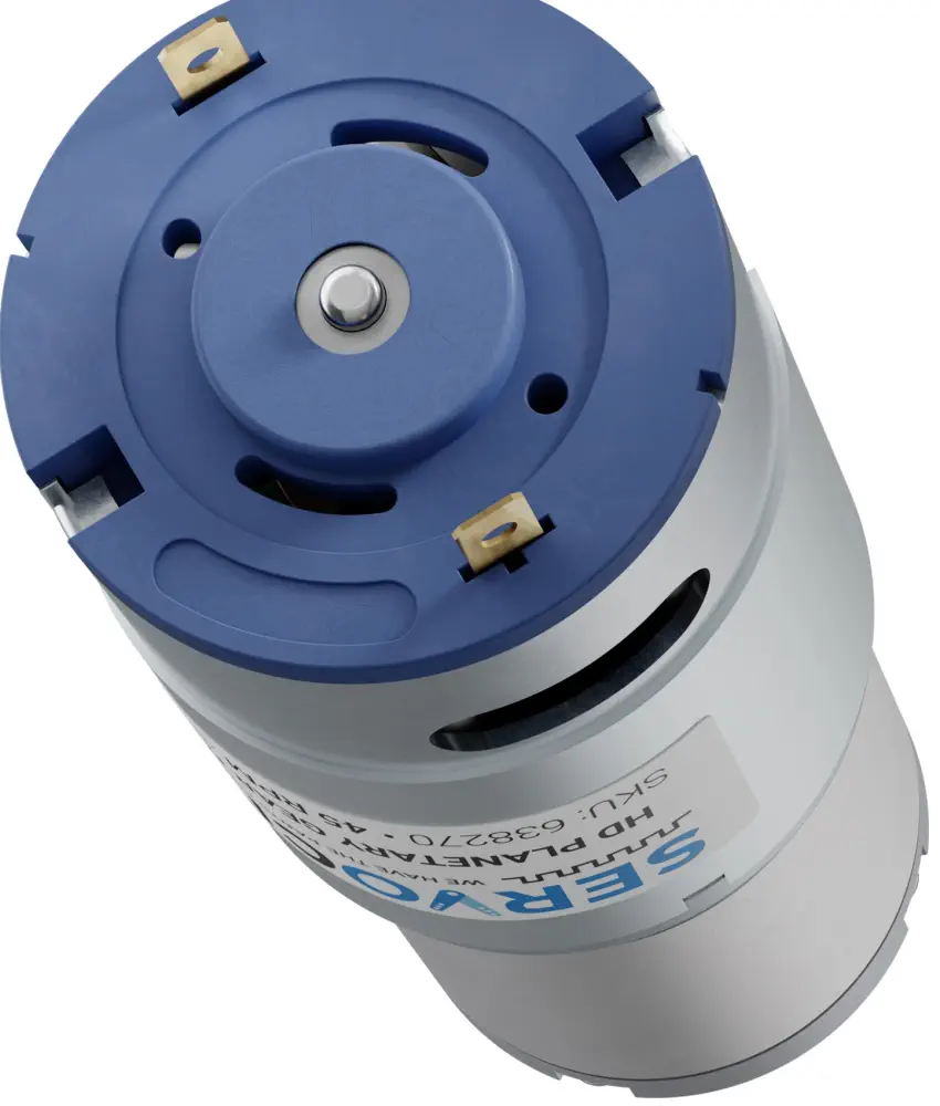 Achteraanzicht van 45 RPM HD Premium Planetaire Versnellingsbak Motor