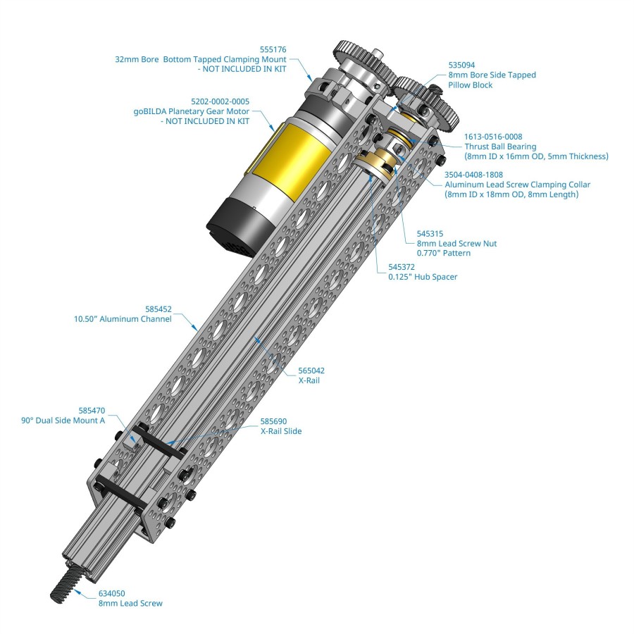 7.4-Inch Linear Actuator Kit