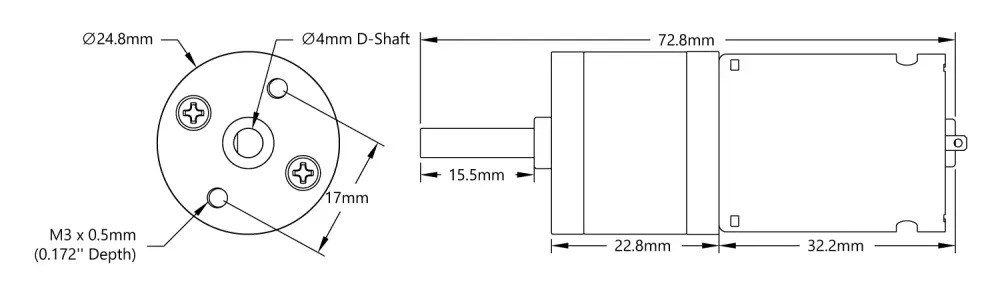 Motorreductor Econ de 124 RPM - Haga Clic para Ampliar