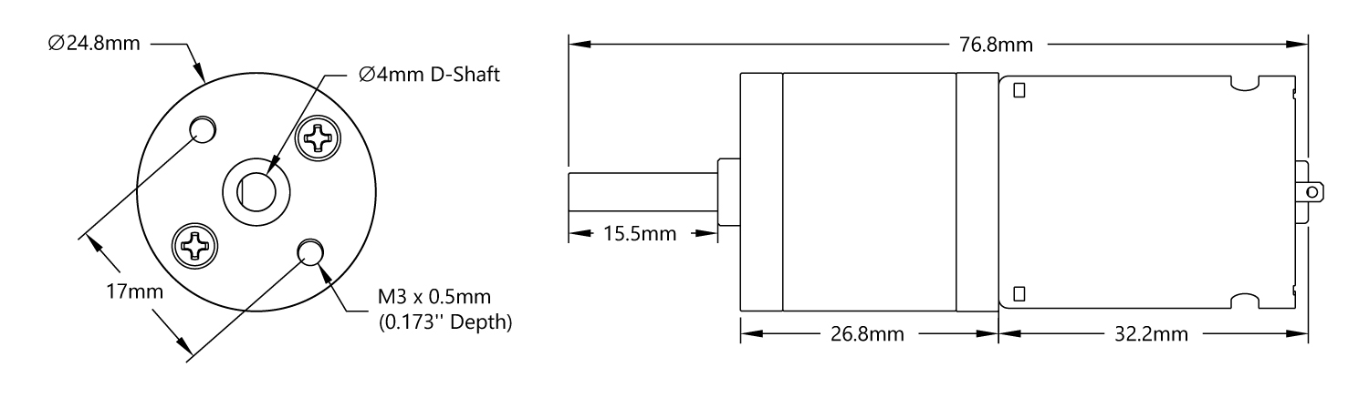 34 RPM Econ Gear Motor - Click to Enlarge