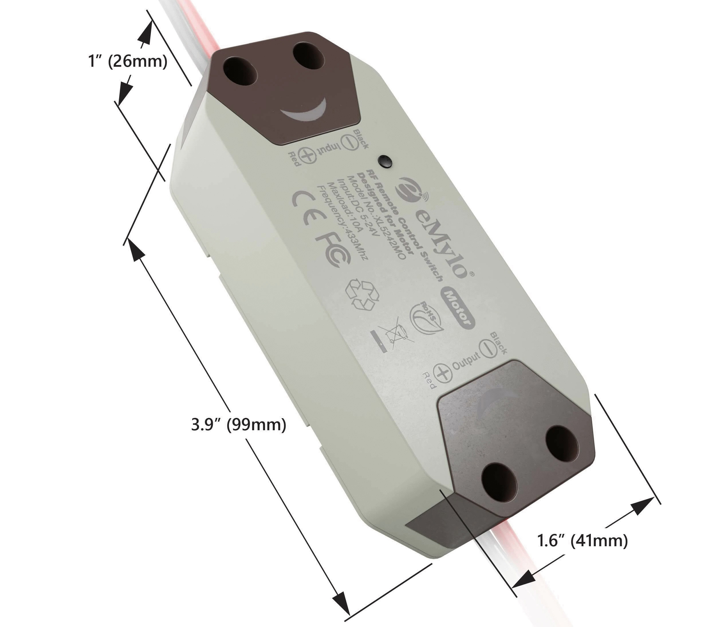 Interruptor de 10A c/ Control Remoto Inalámbrico tipo Llavero - Haga Clic para Ampliar