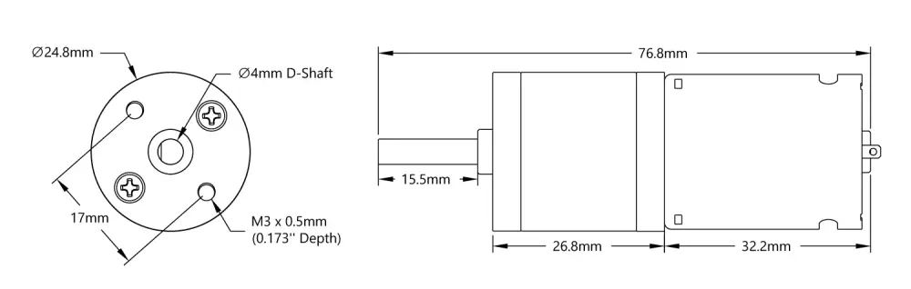 Moteur à engrenages Econ 43 RPM - Cliquez pour agrandir