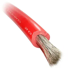 Fil de gaine en silicone de qualité supérieure rouge 10AWG (3 m)